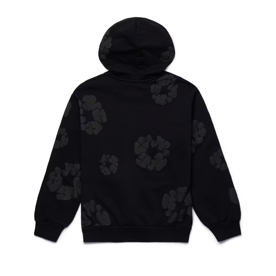Denim Tears Cotton Wreath Hoodie Black Monochrome