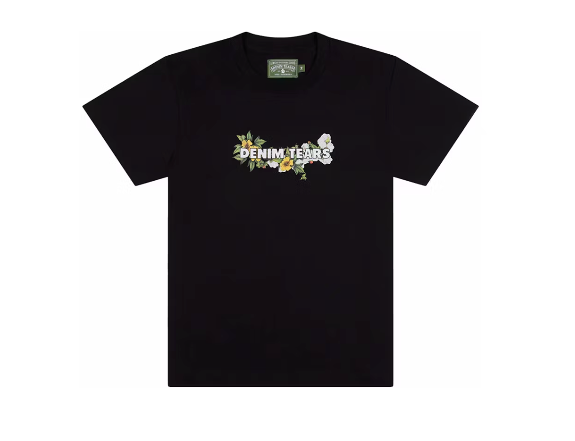 Denim Tears Floral Logo T-shirt Black