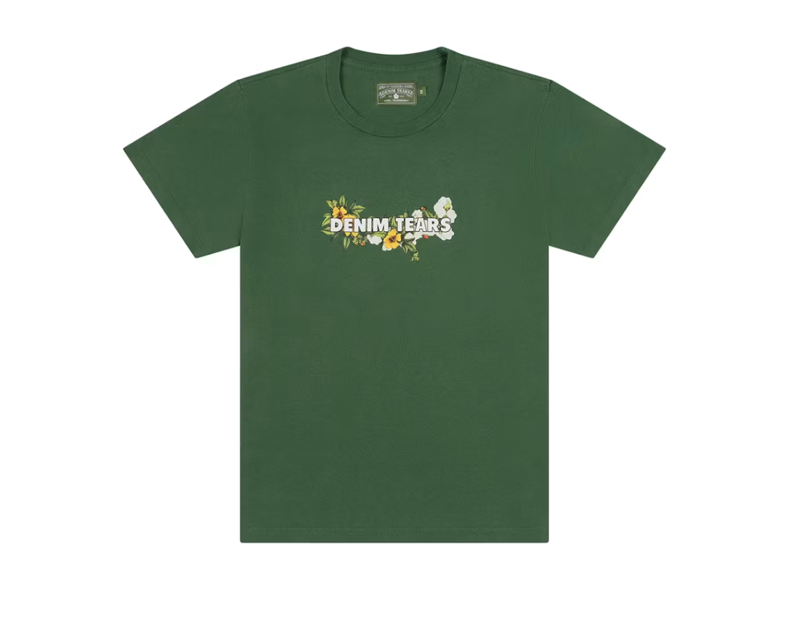 Denim Tears Floral Logo T-shirt Green